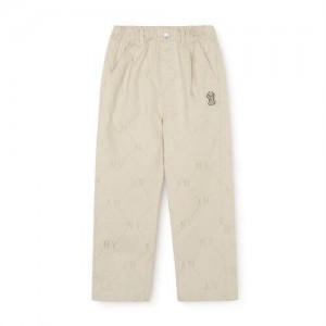 MLB Dia Monogram Woven Pants Bottoms White | Australia_MLB55135