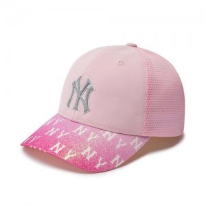 MLB Gradation Monogram Trucker Cap Pink | Australia_MLB70187