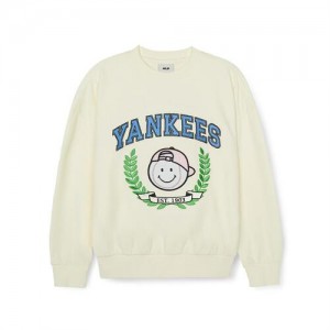 MLB Greenplay Sweatshirt Tops Beige | Australia_MLB50280