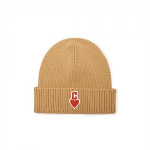 MLB Heart Beanie Cap Yellow | Australia_MLB22052