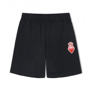 MLB Heart Logo Shorts Bottoms Black | Australia_MLB79561