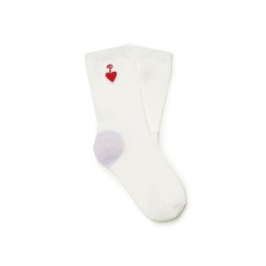 MLB Heart Point Socks Accessories White | Australia_MLB48324