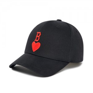 MLB Heart Structured Baseball Caps Black | Australia_MLB17493