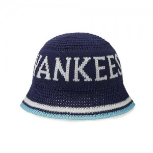 MLB Knit Crochet Dome Fit Hat Navy | Australia_MLB99353