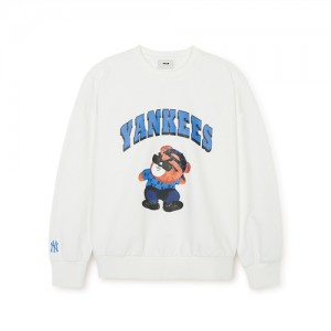 MLB Megabear Sweatshirt Tops White | Australia_MLB44522