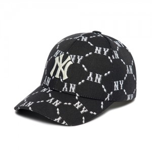 MLB Monogram Baseball Caps Black | Australia_MLB13463