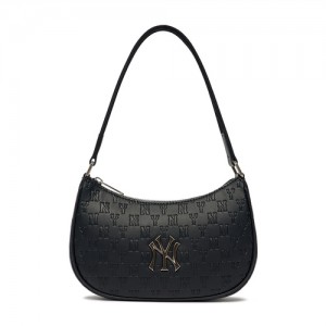 MLB Monogram Embo Crossbody Bags Black | Australia_MLB90414