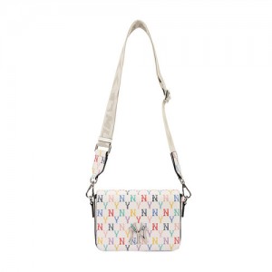 MLB Monogram Rainbow Crossbody Bags Multicolor / White | Australia_MLB48499