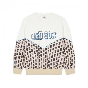 MLB Monotive Sweatshirt Tops White / Black | Australia_MLB70323