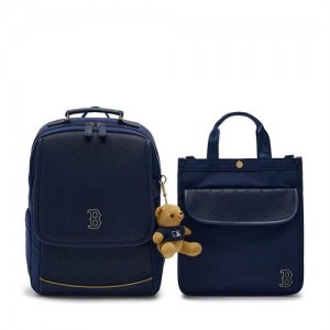 MLB New Dia Monogram School Bag Accessories Navy | Australia_MLB87574