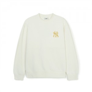 MLB Newyear Dragon Overfit Sweatshirts White | Australia_MLB89438