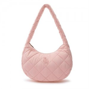 MLB Padding Quilted Hobo Bags Pink | Australia_MLB70234