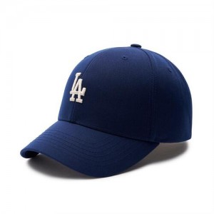 MLB Premium Basic Small Logo Structured Baseball Caps Blue | Australia_MLB92587