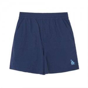 MLB Varsity Basic 7.5in Nylon Woven Shorts Bottoms Navy | Australia_MLB26282