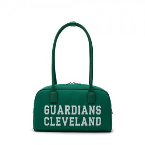 MLB Varsity Jacquard Canvas Square Tote Bags Green | Australia_MLB13025