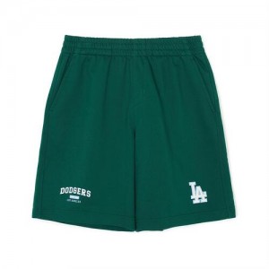 MLB Varsity Logo 9in Shorts Bottoms Green | Australia_MLB64296