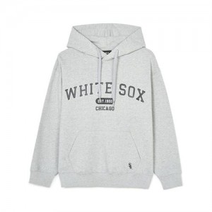 MLB Varsity Over Fit Hoodie Grey | Australia_MLB35965