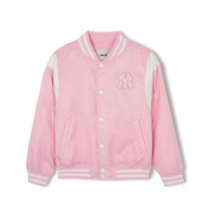 MLB Varsity Padding Jumper Outerwear Pink | Australia_MLB26502