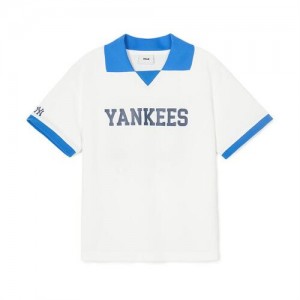 MLB Varsity Pique T-shirt Tops Blue | Australia_MLB95235