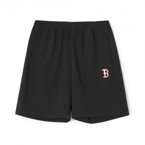 MLB Varsity Woven Shorts Bottoms Black | Australia_MLB92966