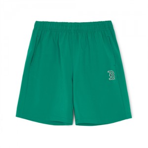 MLB Varsity Woven Shorts Bottoms Green | Australia_MLB77768