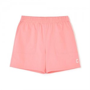 MLB Women`s Basic Cotton Touch 5.5in Woven Shorts Bottoms Pink | Australia_MLB93689