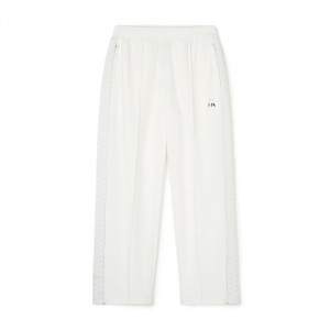 MLB Women`s Basic Luxleisure Taping Jersey Straight Pants Bottoms White | Australia_MLB59736