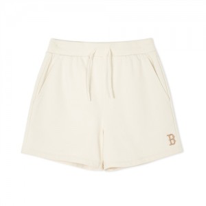 MLB Women`s Basic Small Logo 5in Shorts Bottoms White | Australia_MLB65914