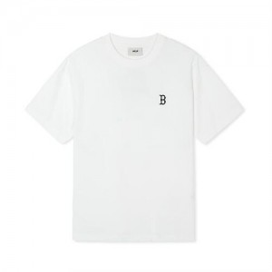 MLB Women`s Basic Small Logo Over Fit T Shirts White | Australia_MLB38718