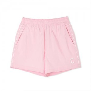 MLB Women`s Sportive Varsity 4in Woven Shorts Bottoms Pink | Australia_MLB56092