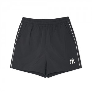 MLB Women`s Sportive Varsity 4in Woven Shorts Bottoms Black | Australia_MLB96927