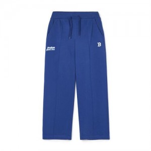 MLB Women`s Varsity Pintuck Wide Pants Bottoms Blue | Australia_MLB31206