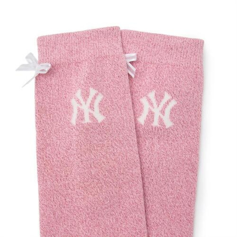 MLB Athleisure Girl`s Metal Knee Socks Accessories Pink | Australia_MLB44396