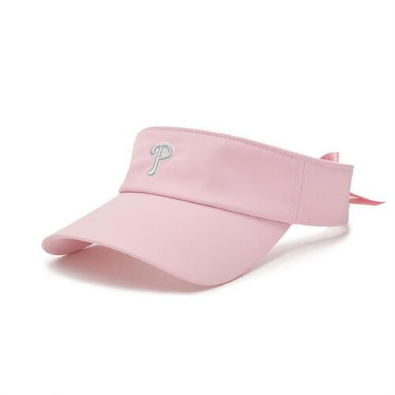 MLB Athleisure Ribbon Sunvisor Cap Pink | Australia_MLB10426