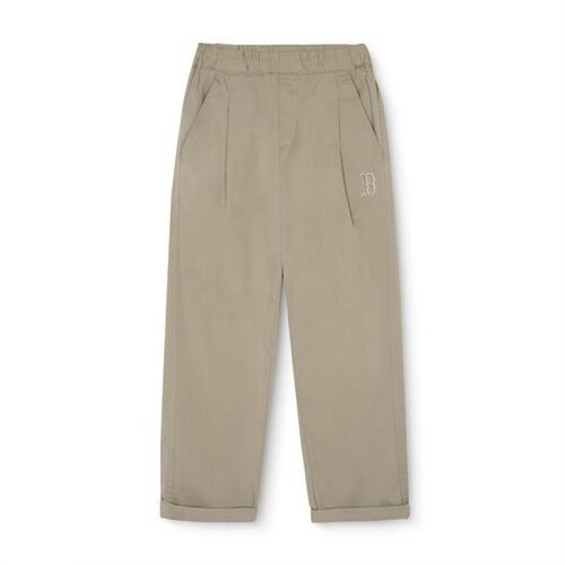 MLB Basic Baggy Woven Pants Bottoms Brown | Australia_MLB86044