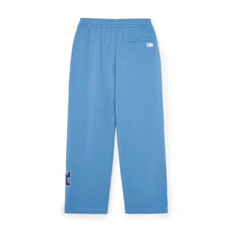 MLB Basic Big Logo 2way Track Pants Bottoms Blue | Australia_MLB90377