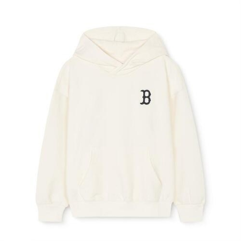 MLB Basic Big Logo Hoodie Tops White | Australia_MLB59051