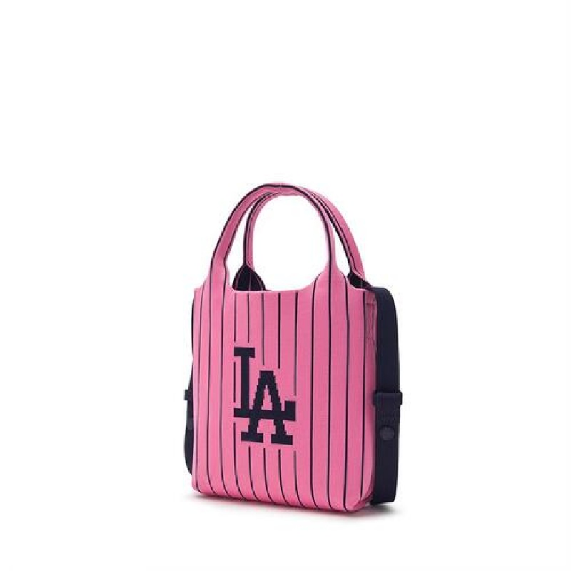 MLB Basic Big Logo Knit Crossbody Bags Pink | Australia_MLB55249