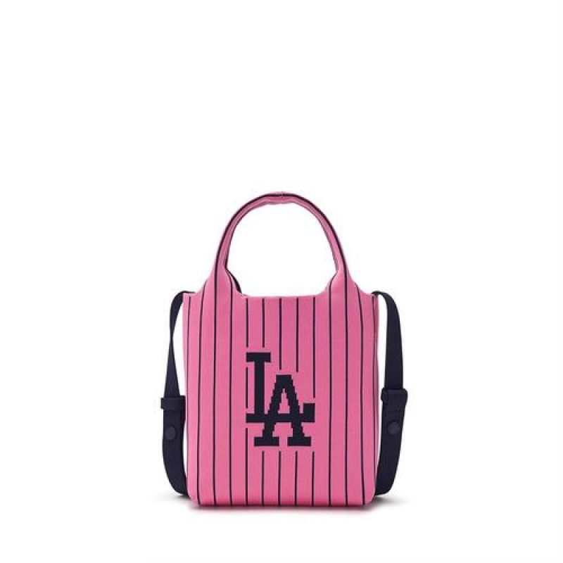 MLB Basic Big Logo Knit Crossbody Bags Pink | Australia_MLB55249