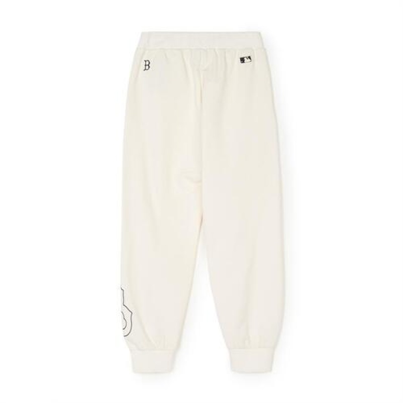 MLB Basic Big Logo Pants Bottoms White | Australia_MLB96992