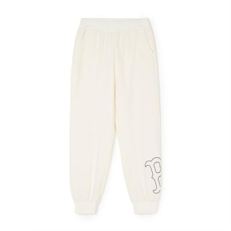 MLB Basic Big Logo Pants Bottoms White | Australia_MLB96992