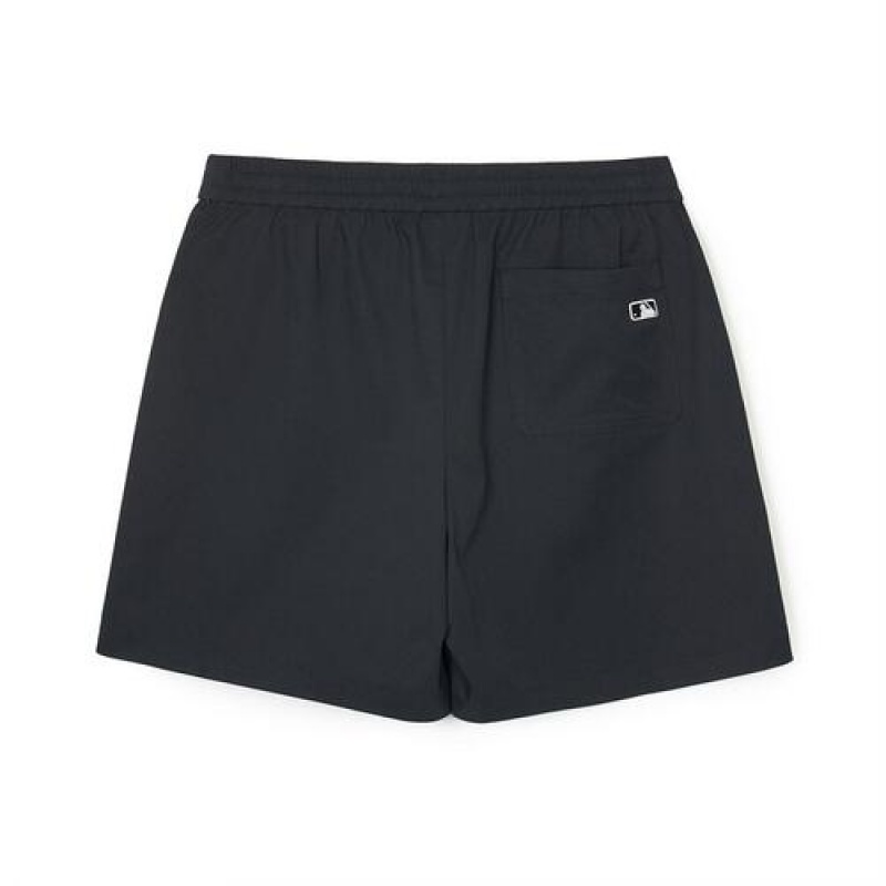 MLB Basic Cotton Touch 7.5in Woven Shorts Bottoms Black | Australia_MLB82100