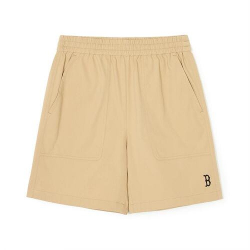 MLB Basic Cotton Touch 7.5in Woven Shorts Bottoms Yellow | Australia_MLB27139