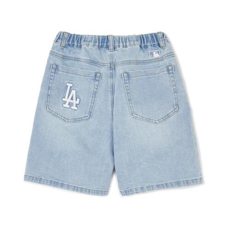 MLB Basic Denim Shorts Bottoms Blue | Australia_MLB12516