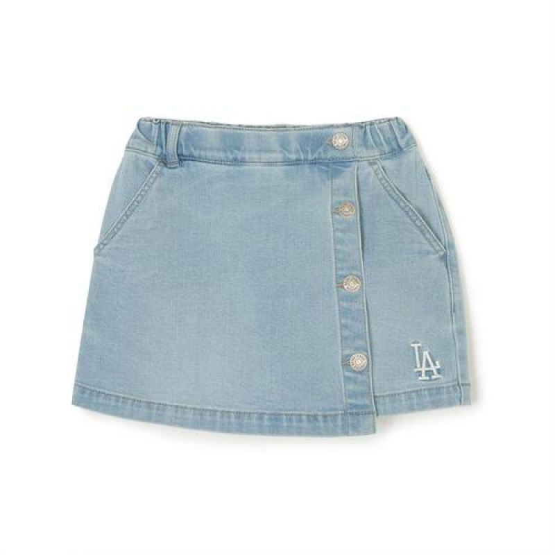 MLB Basic Denim Skirt Bottoms Blue | Australia_MLB91789