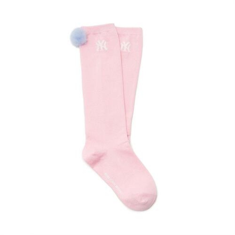 MLB Basic Girls Knee Socks Accessories Pink | Australia_MLB80970