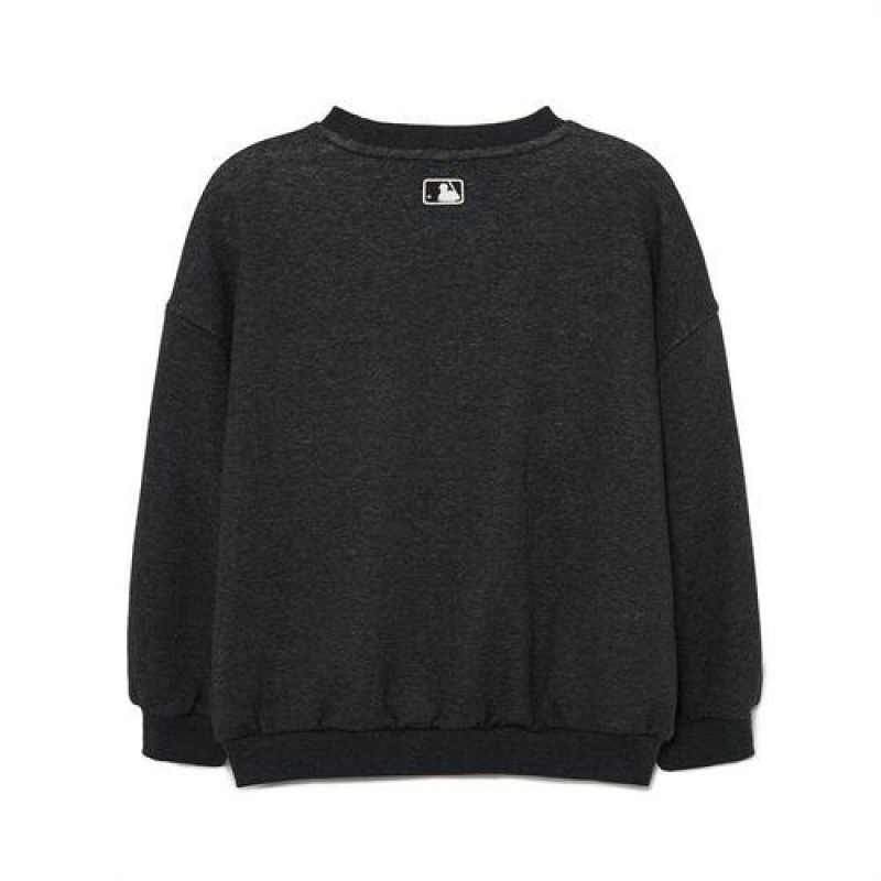 MLB Basic Heavy Napping Sweatshirt Tops Black | Australia_MLB57508