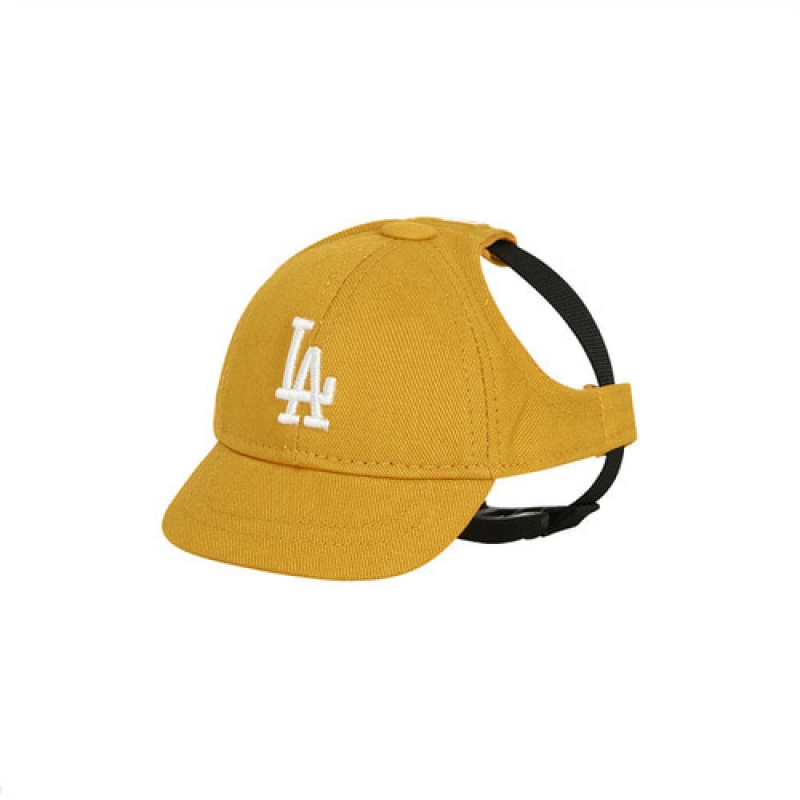 MLB Basic Logo Cap Pet Yellow | Australia_MLB52752