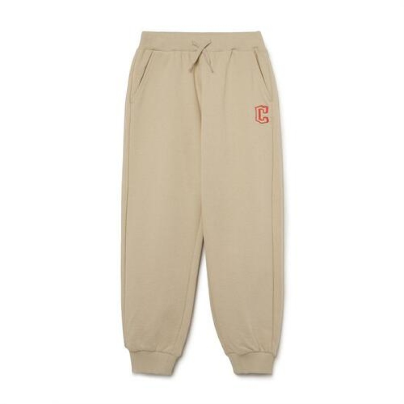 MLB Basic Logo Pants Bottoms Beige | Australia_MLB59822