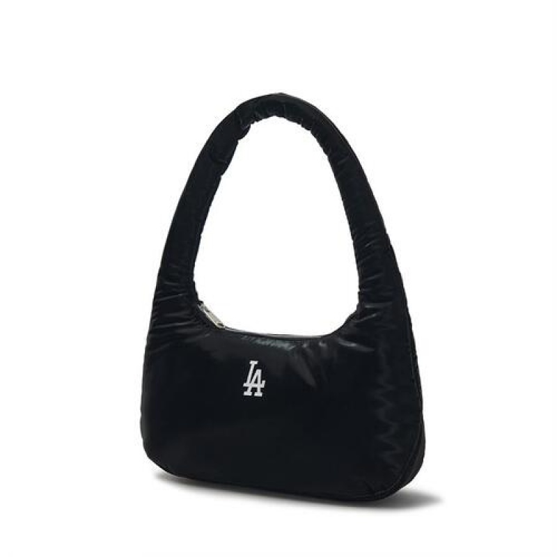 MLB Basic Luxleisure Nylon Hobo Bags Black | Australia_MLB35011